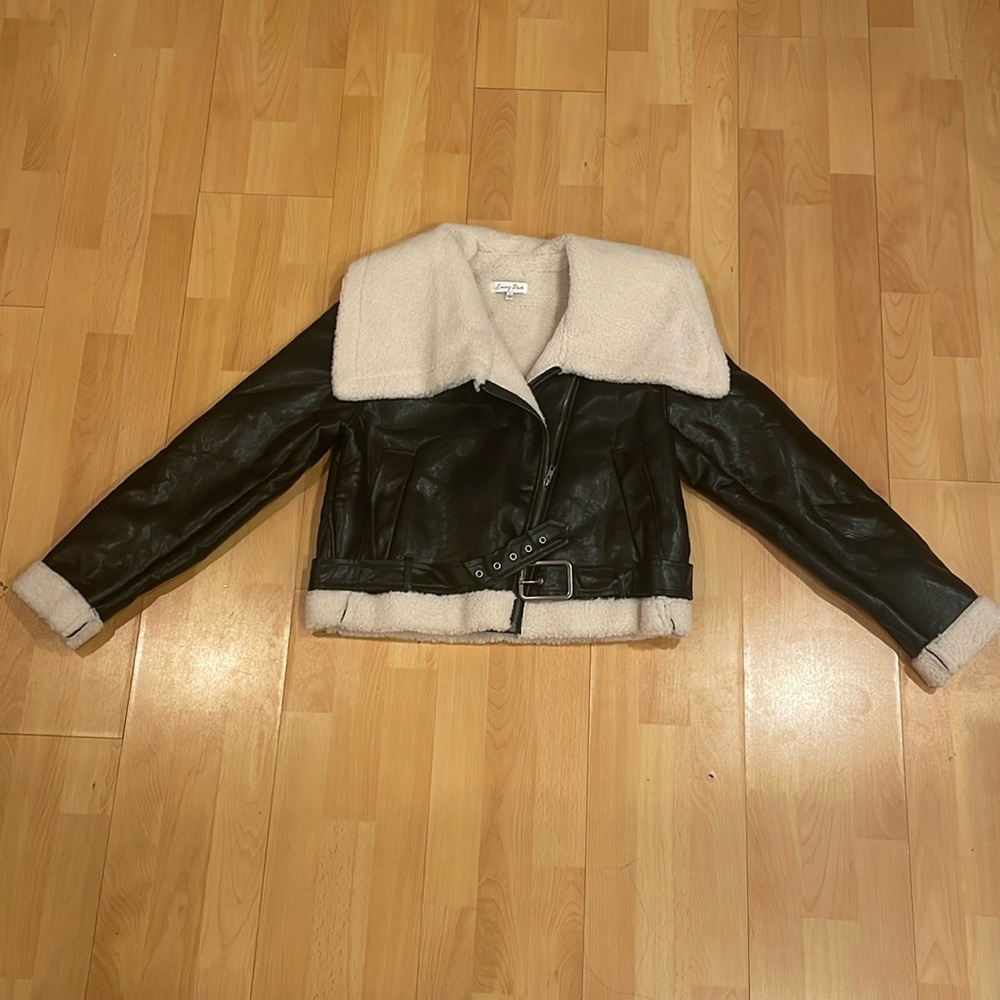 Sherpa lined moto jacket